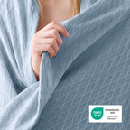 Cooling Blanket Breathable Bamboo-Cotton Diamond Waffle