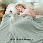 Cooling Blanket Breathable Bamboo-Cotton Diamond Waffle