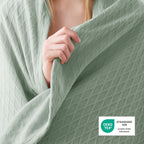 Cooling Blanket Breathable Bamboo-Cotton Diamond Waffle