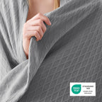 Cooling Blanket Breathable Bamboo-Cotton Diamond Waffle