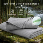 Cooling Blanket Breathable Bamboo-Cotton Diamond Waffle