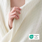 Cooling Blanket Breathable Bamboo-Cotton Diamond Waffle