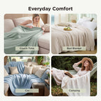 Cooling Blanket Breathable Bamboo-Cotton Diamond Waffle