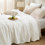 Cooling Blanket Breathable Bamboo-Cotton Diamond Waffle