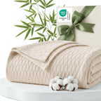 Cooling Blanket Breathable Bamboo-Cotton Diamond Waffle
