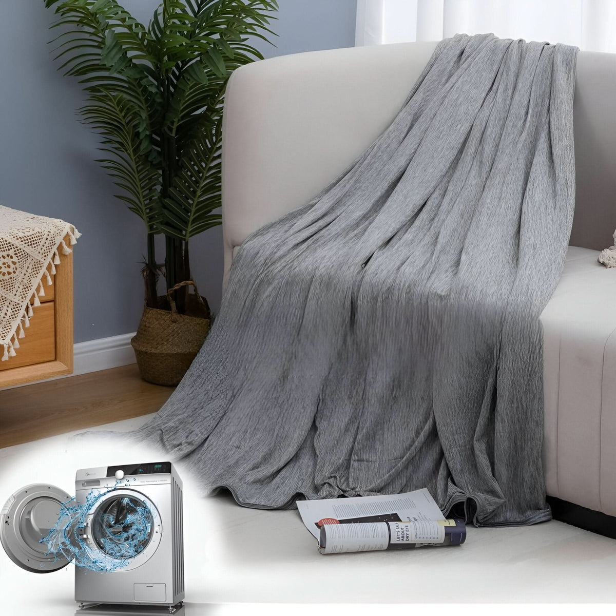 Cooling Blanket Breathable Cotton Advanced Cooling Fibers