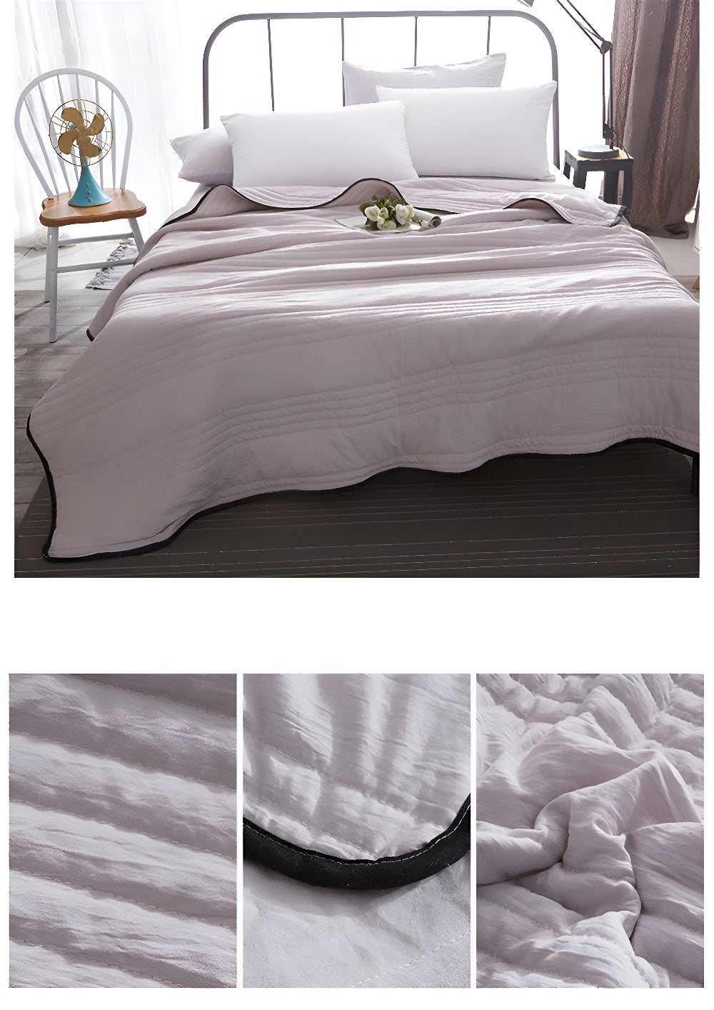 Cooling Blanket Breathable Heat-Dissipating Cotton Blend