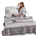 Cooling Blanket Breathable Heat-Dissipating Cotton Blend
