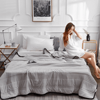 Cooling Blanket Breathable Moisture-Wicking Microfiber Lining