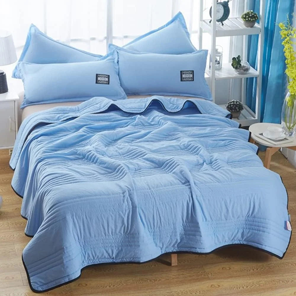 Cooling Blanket Channel Quilted Lightweight Breathable