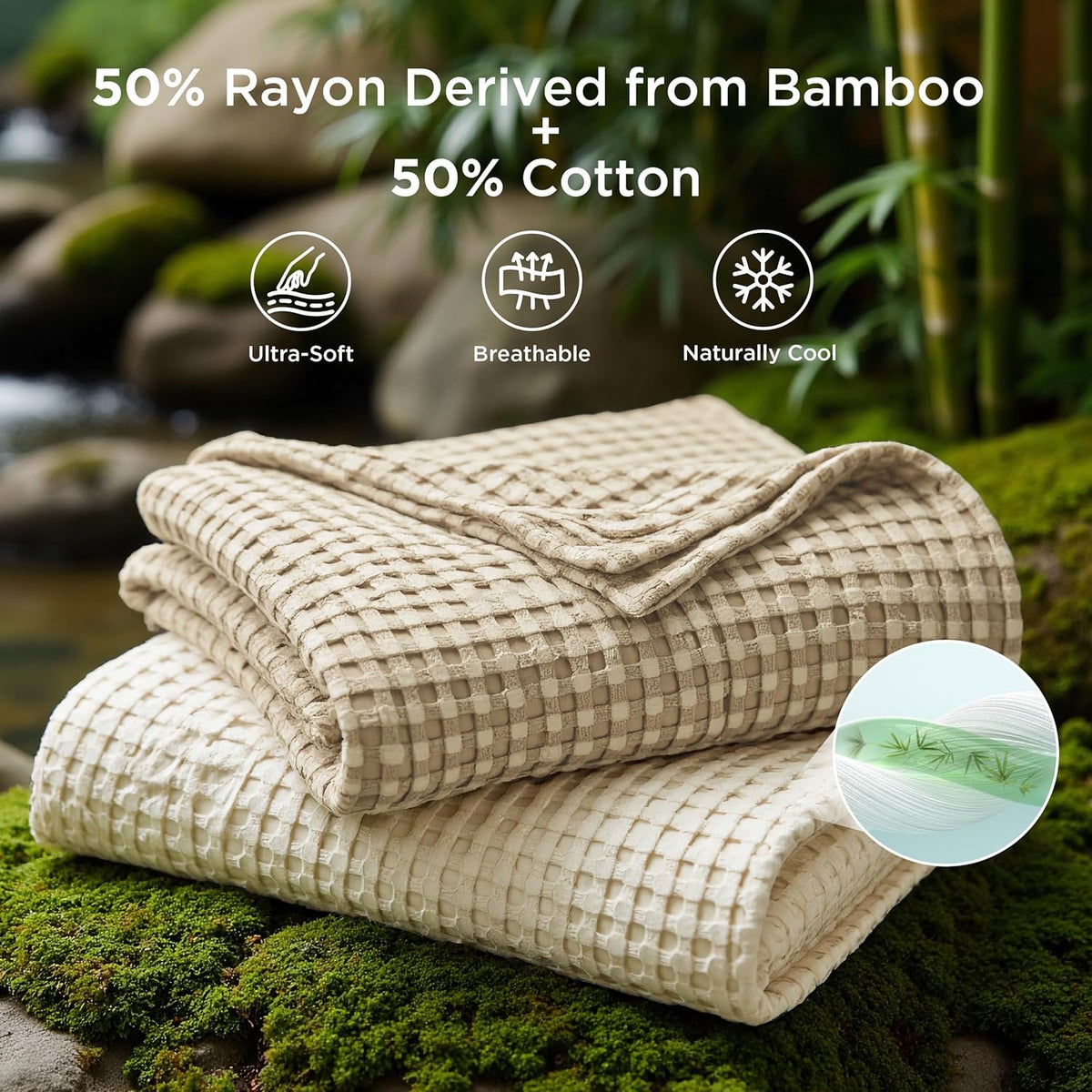 Cooling Blanket Cotton & Bamboo Moisture-Wicking