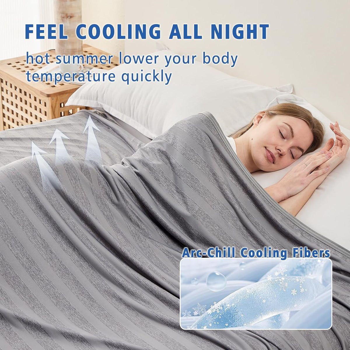 Cooling Blanket Double-Sided Arc-Chill Machine Washable