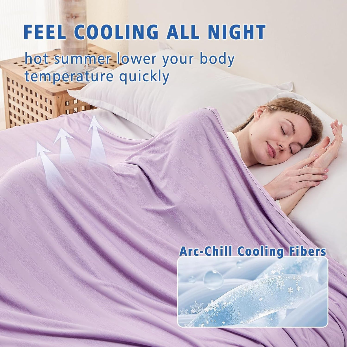 Cooling Blanket Double-Sided Arc-Chill Machine Washable