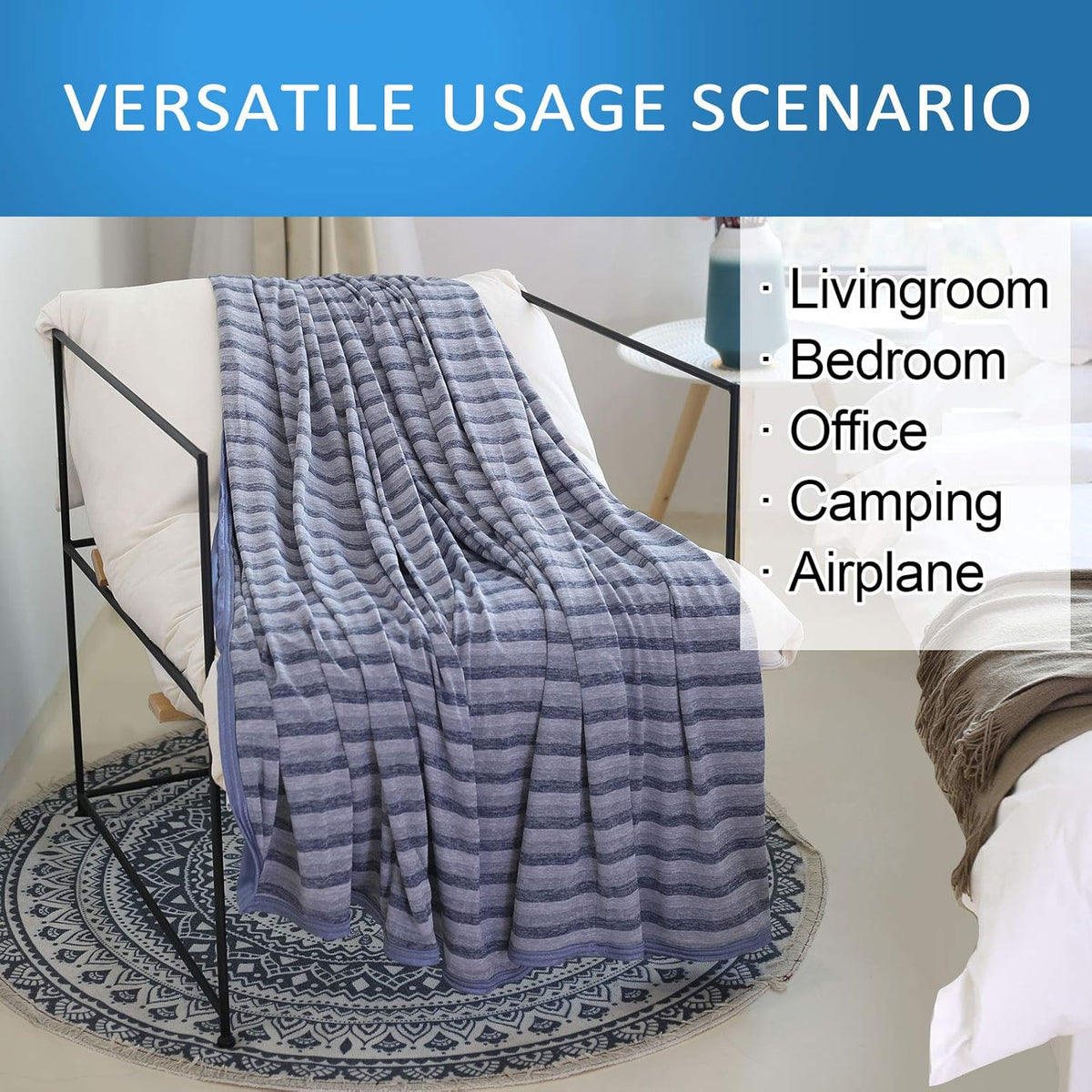 Cooling Blanket Double-Sided Breathable & Lightweight