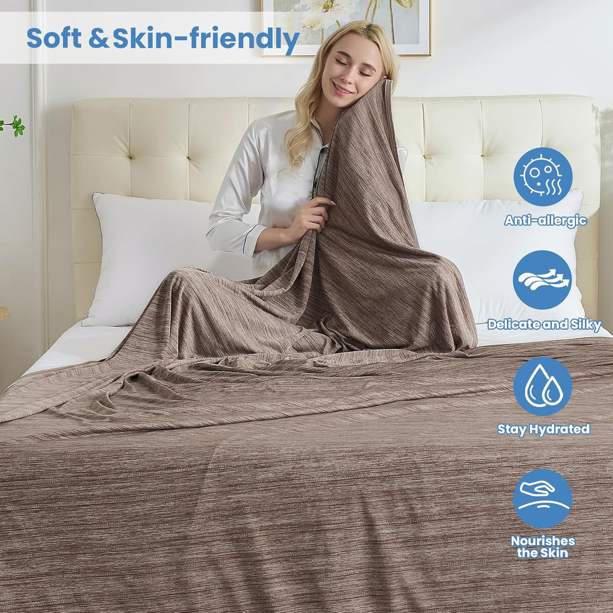 Cooling Blanket Double-Sided Breathable Lightweight