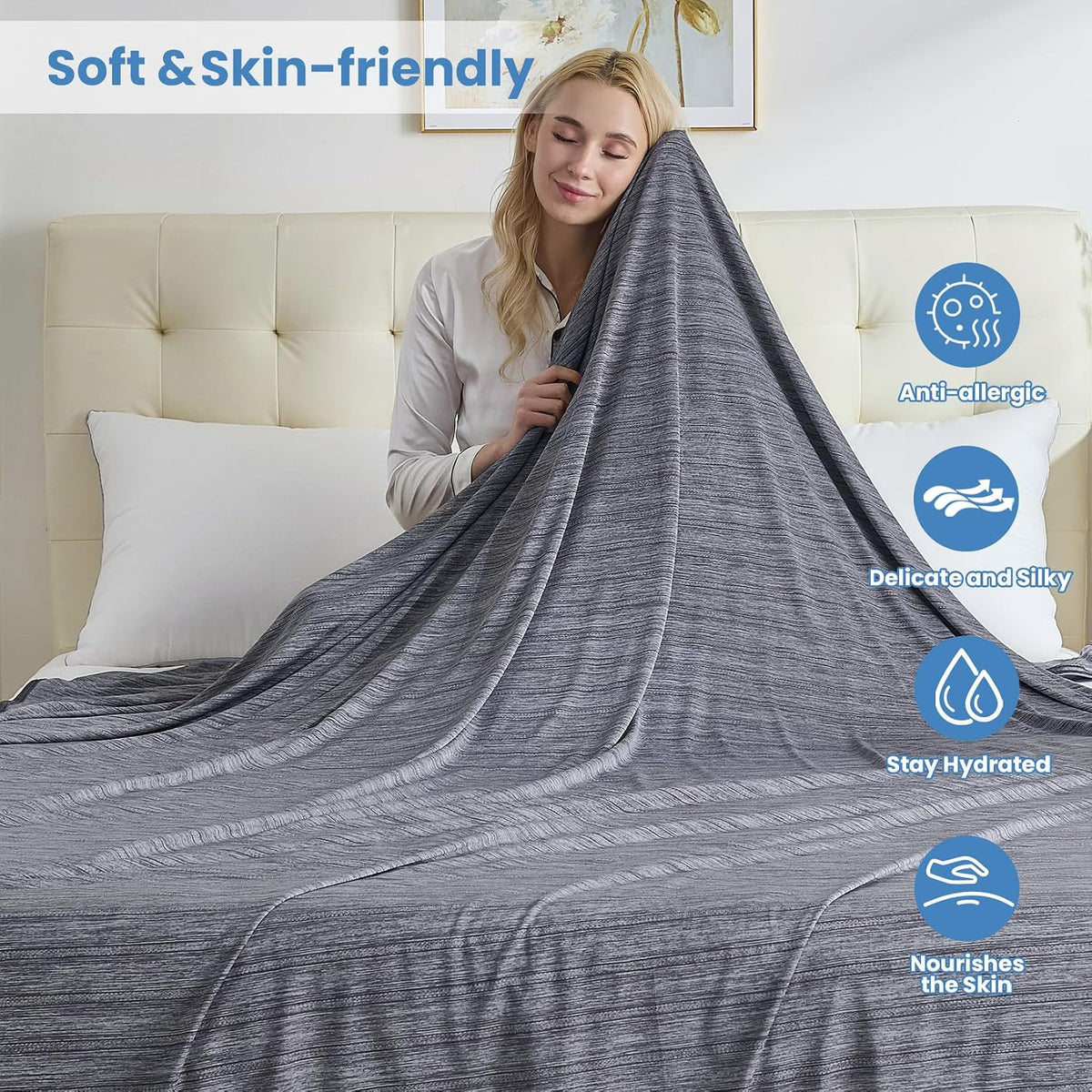 Cooling Blanket Double-Sided Breathable Lightweight