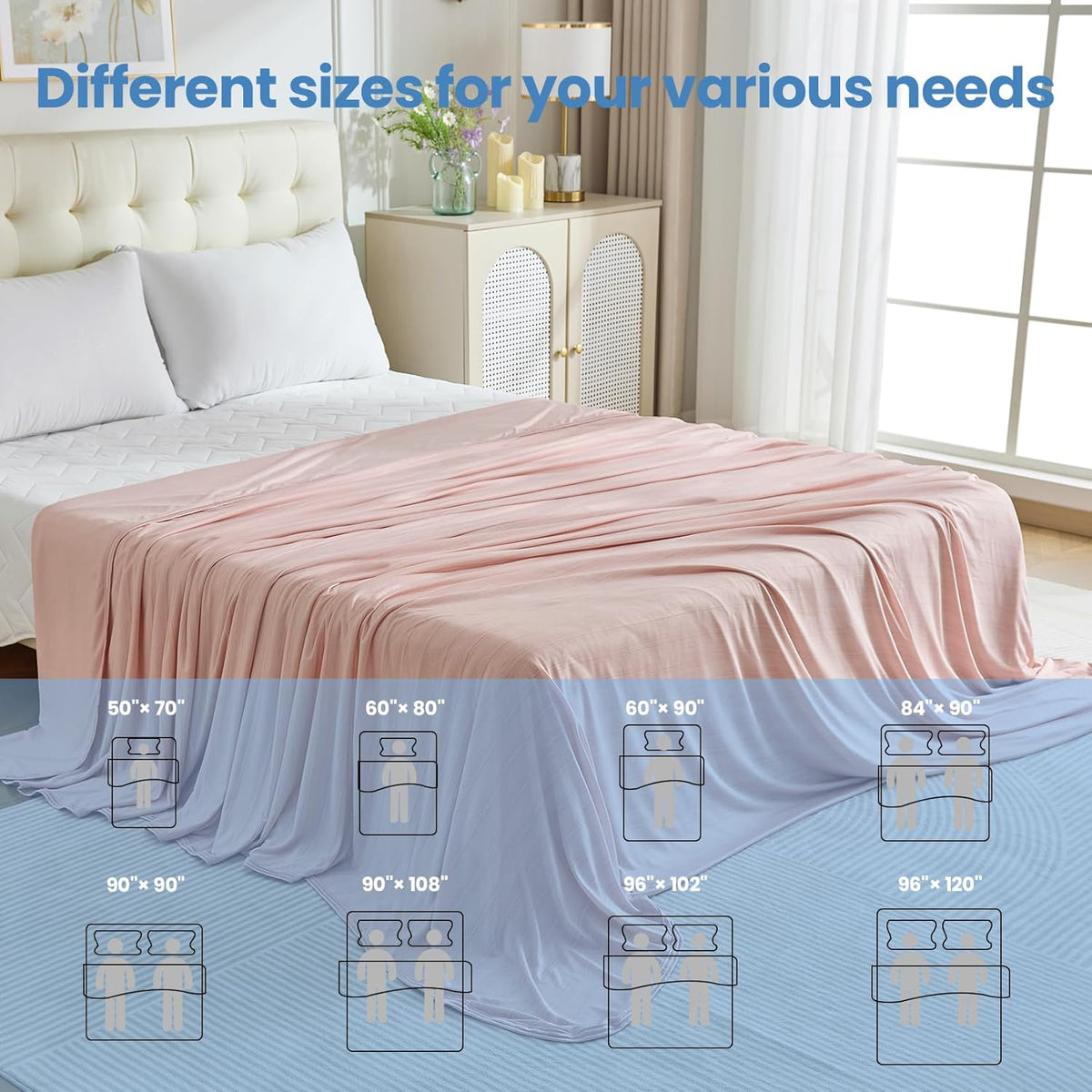 Cooling Blanket Double-Sided Breathable Lightweight
