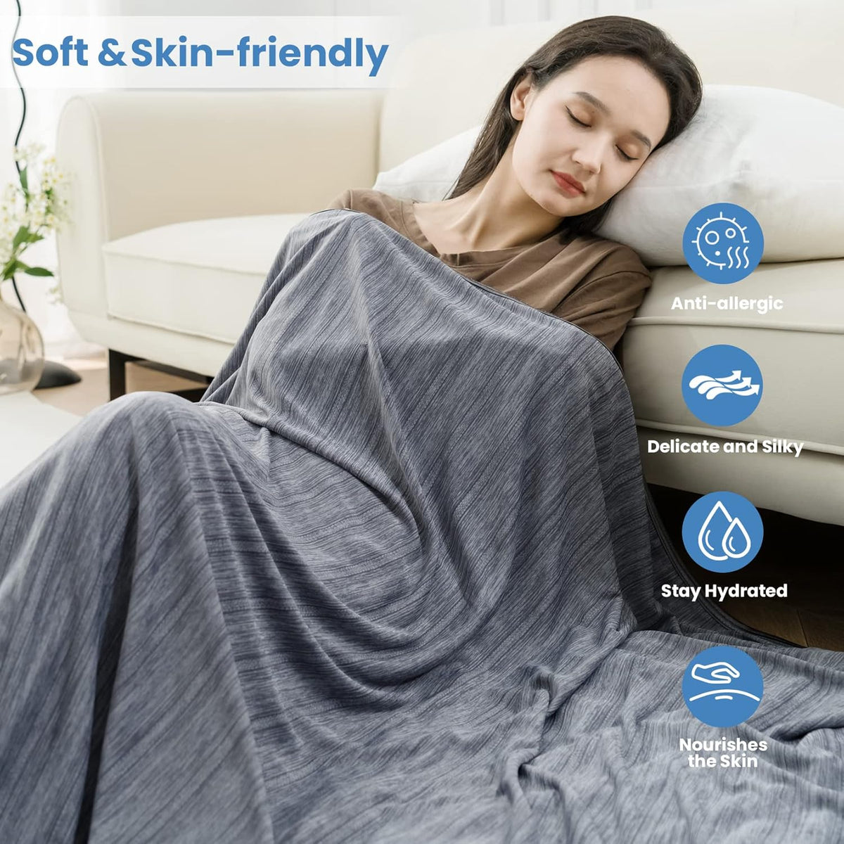 Cooling Blanket Double-Sided Breathable Lightweight