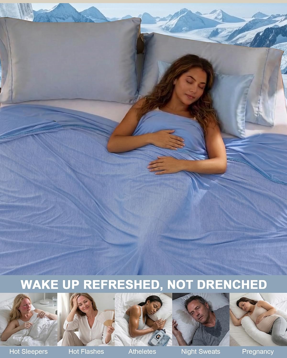 Cooling Blanket Double-Sided Breathable Q-Max Over 0.4