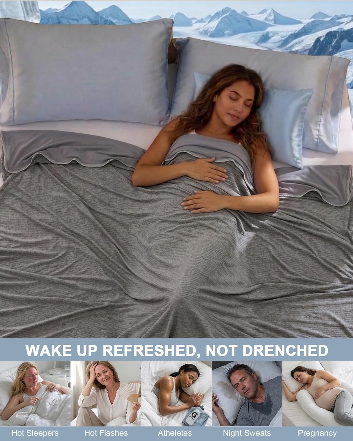 Cooling Blanket Double-Sided Breathable Q-Max Over 0.4