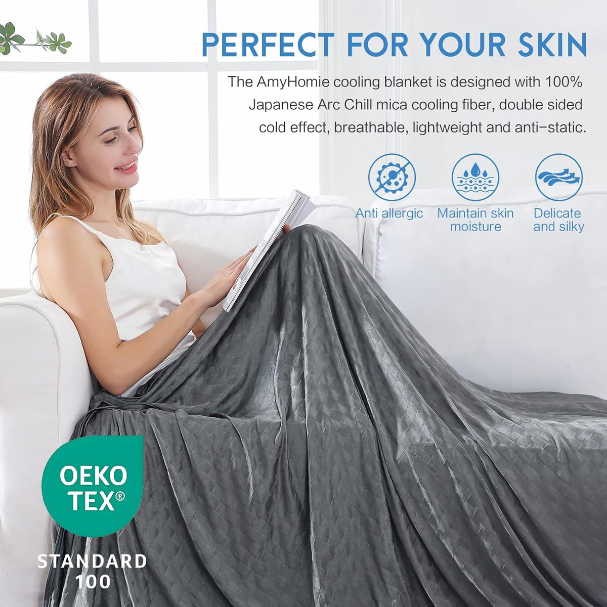 Cooling Blanket Double-Sided Japanese Arc-Chill Machine Washable