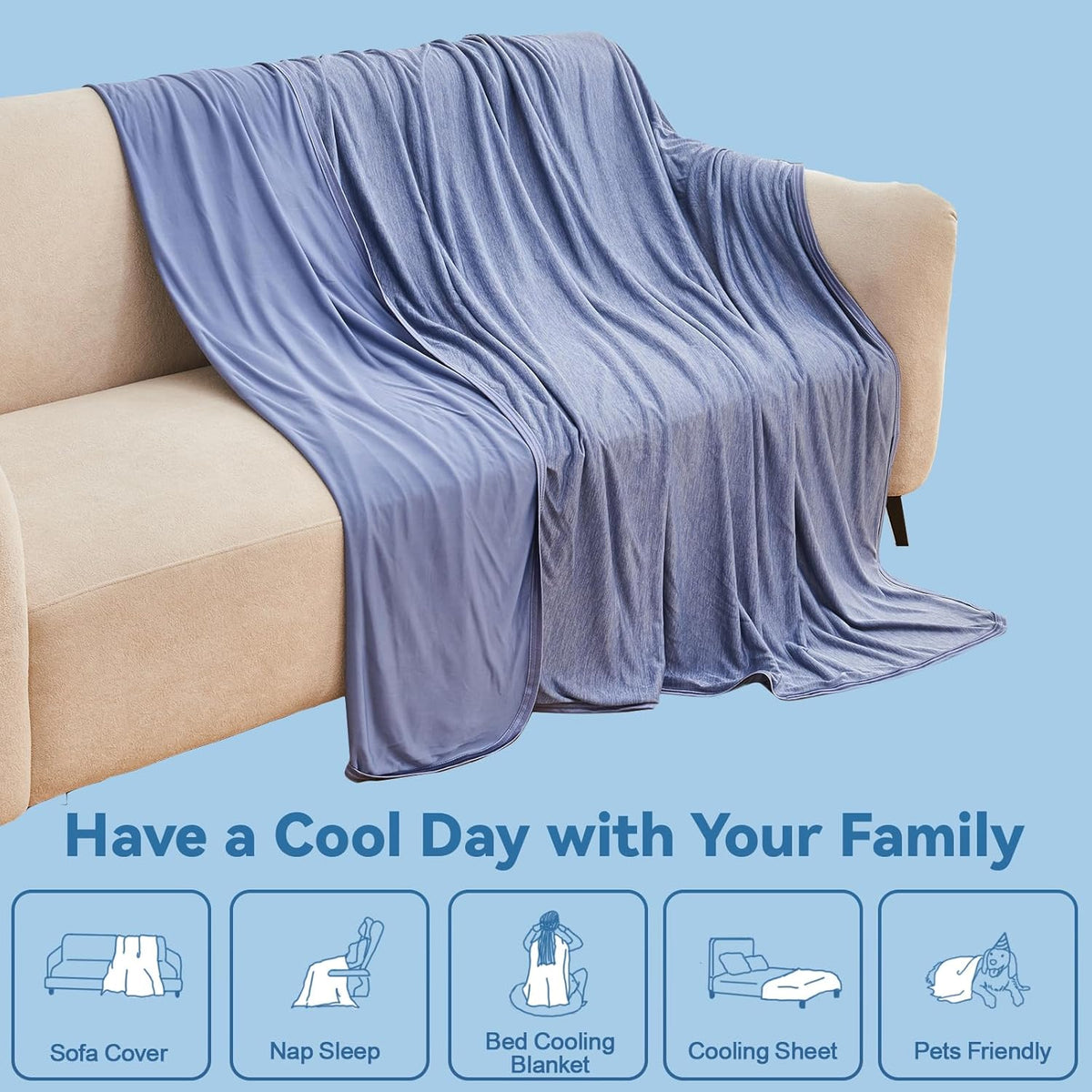 Cooling Blanket Double-Sided Japanese Cold Fiber