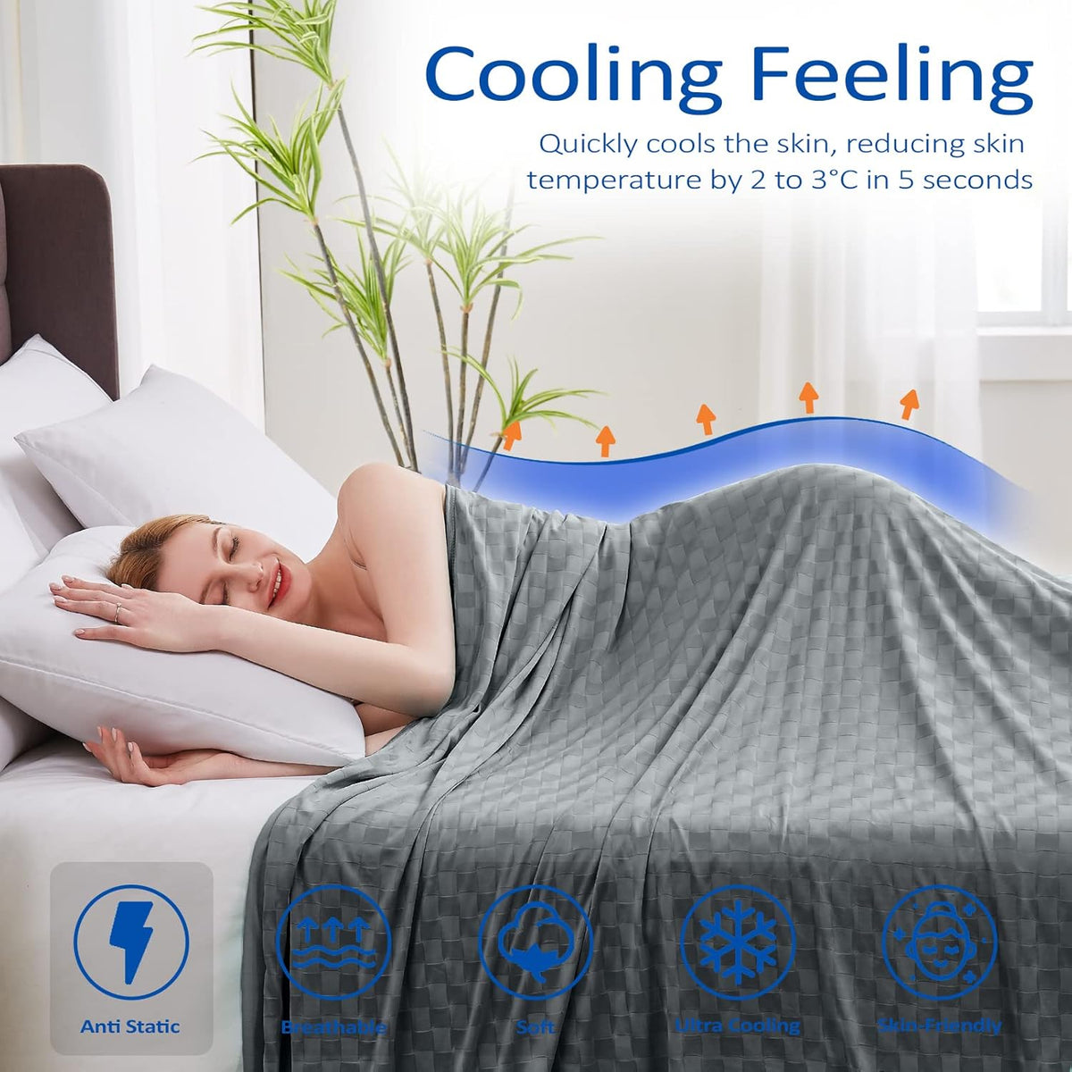 Cooling Blanket Double Sided Moisture Wicking Microfiber