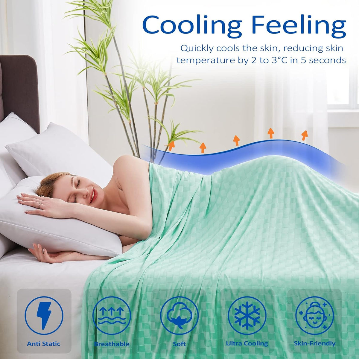 Cooling Blanket Double Sided Moisture Wicking Microfiber