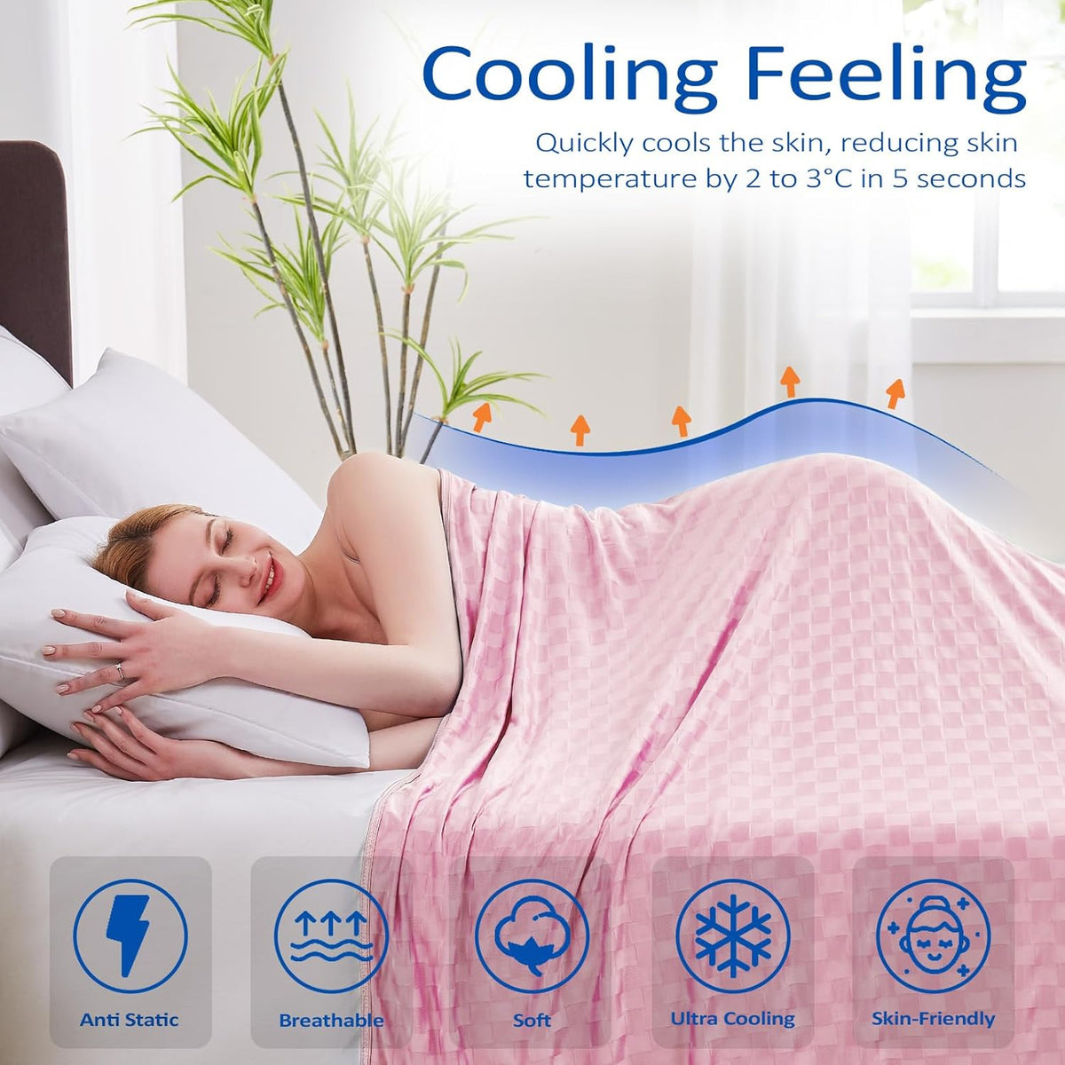 Cooling Blanket Double Sided Moisture Wicking Microfiber