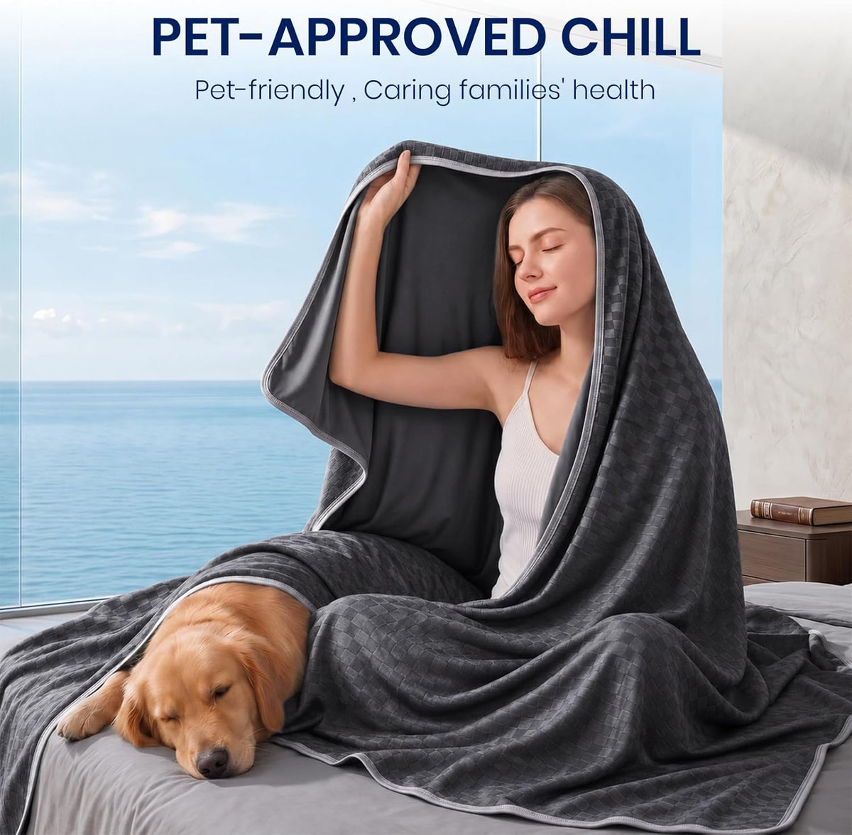 Cooling Blanket Double-Sided Moisture-Wicking Nylon & Microfiber