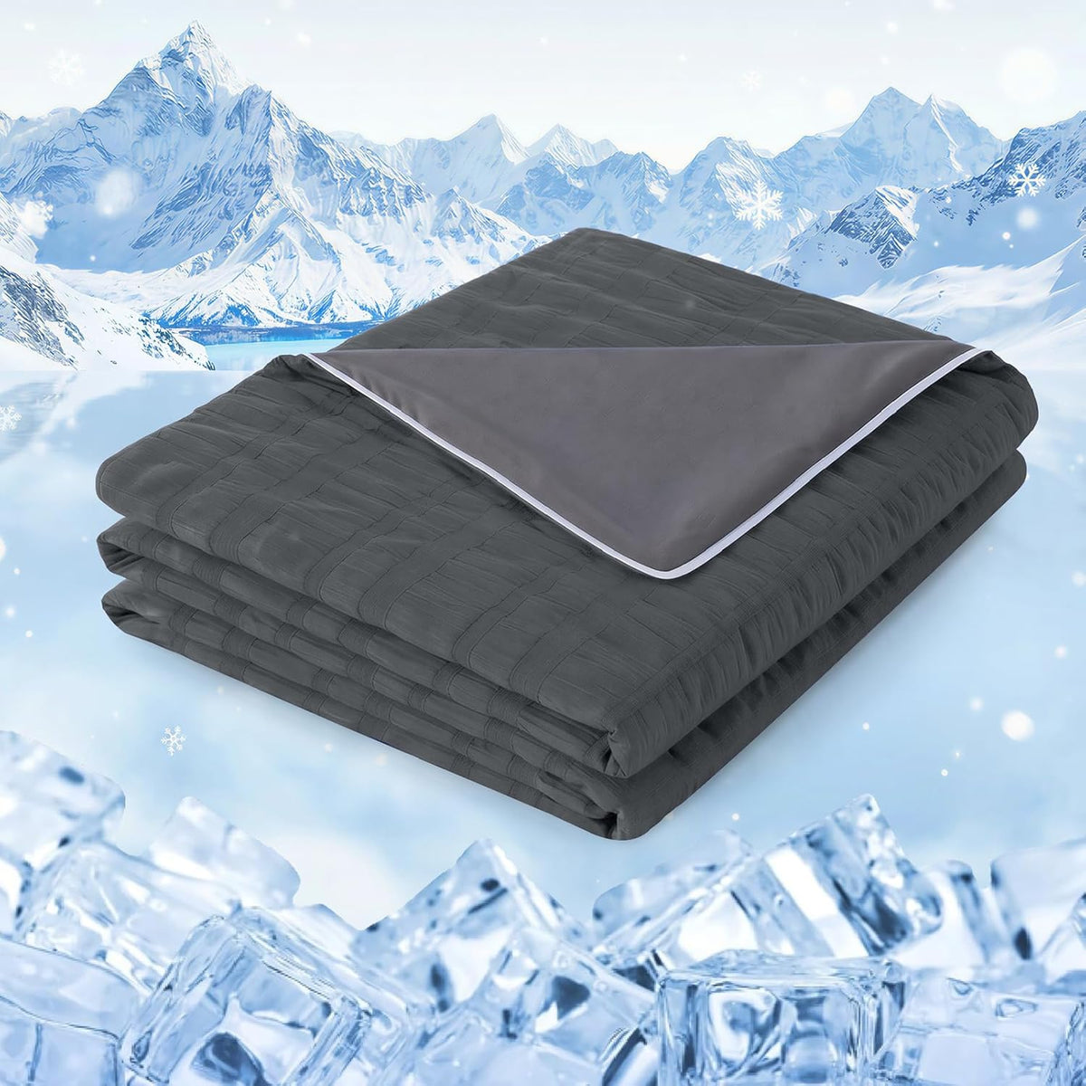 Cooling Blanket Double-Sided Nylon-Spandex & Seersucker