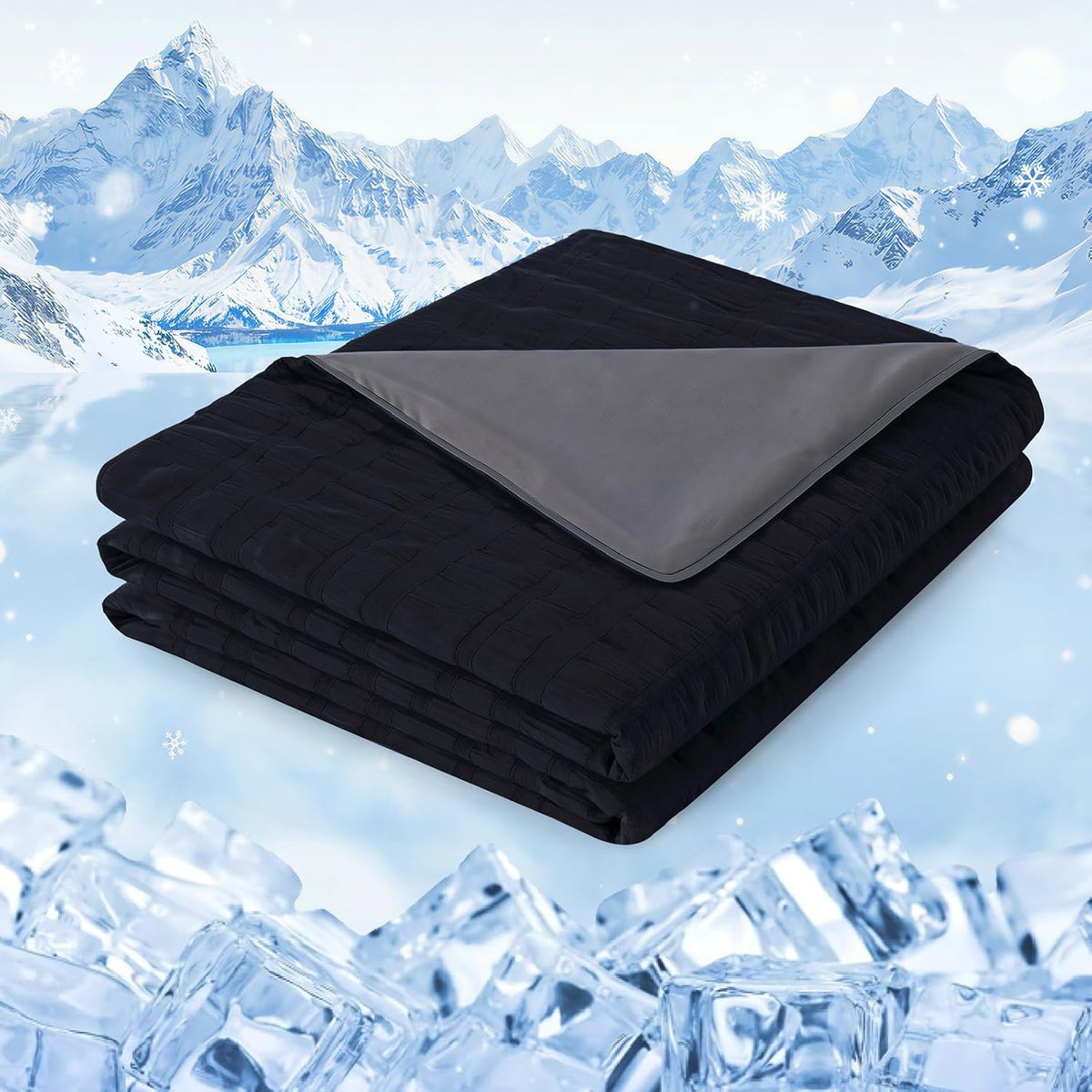 Cooling Blanket Double-Sided Nylon-Spandex & Seersucker