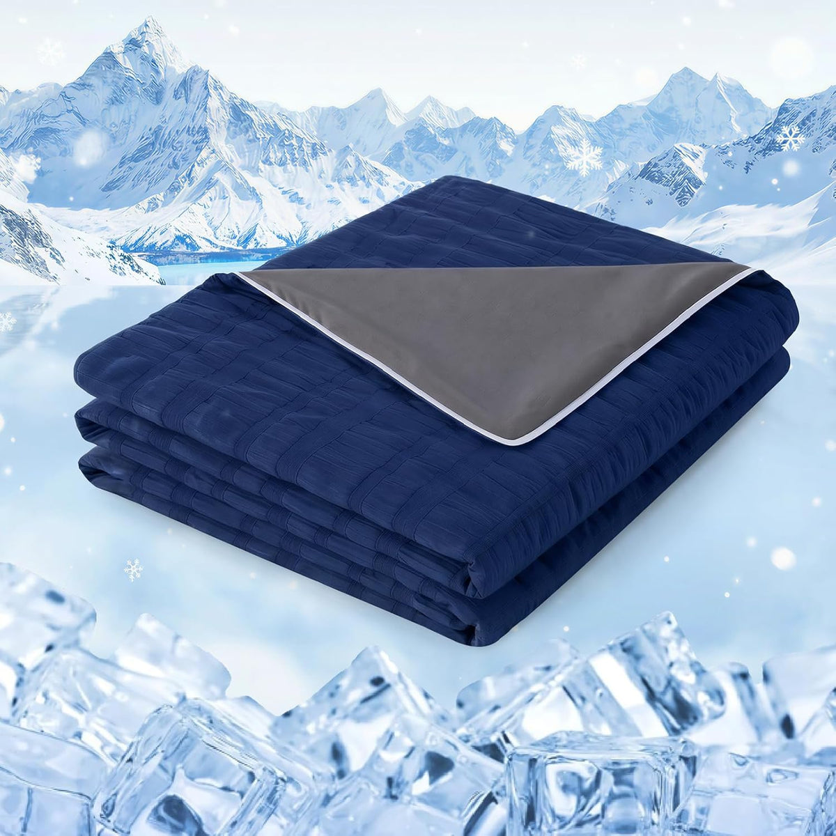 Cooling Blanket Double-Sided Nylon-Spandex & Seersucker