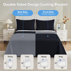 Cooling Blanket Double-Sided Nylon-Spandex & Seersucker