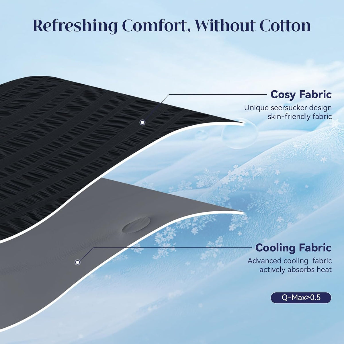 Cooling Blanket Double-Sided Nylon-Spandex & Seersucker