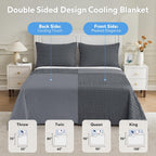 Cooling Blanket Double-Sided Nylon-Spandex & Seersucker