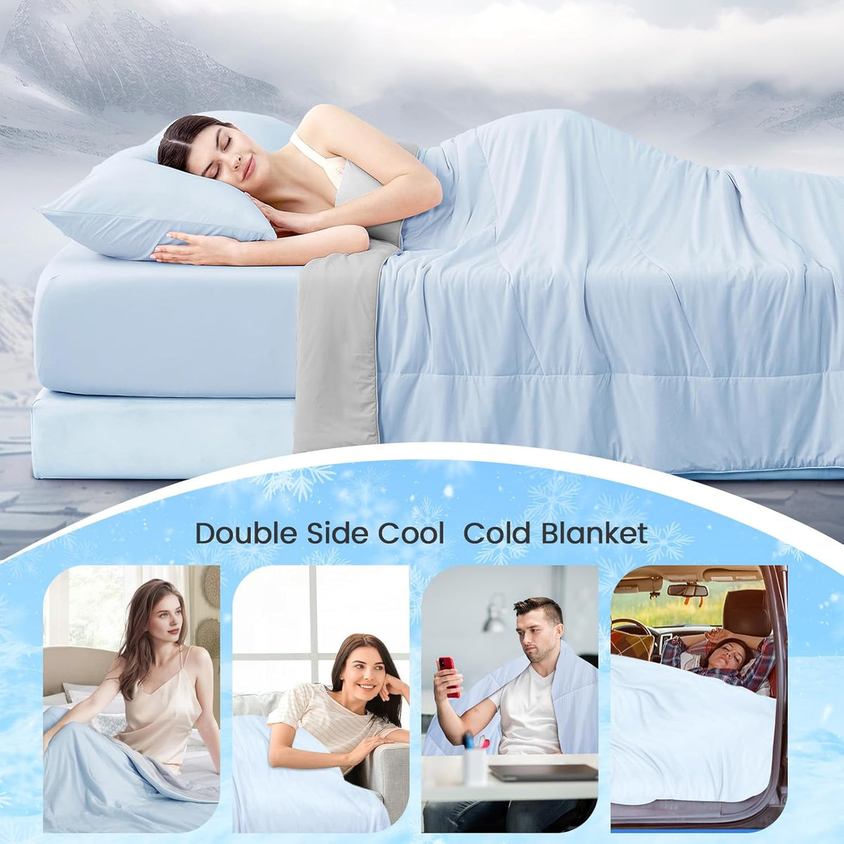 Cooling Blanket Double-Sided Q-Max Nylon Blend
