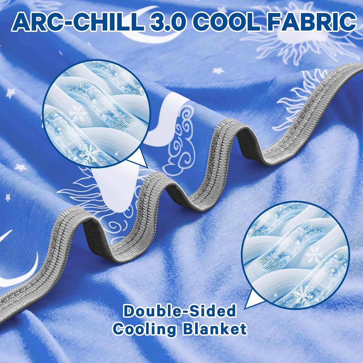 Cooling Blanket Dual-Sided Arc-Chill Fabric Machine Washable