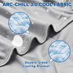 Cooling Blanket Dual-Sided Arc-Chill Fabric Machine Washable