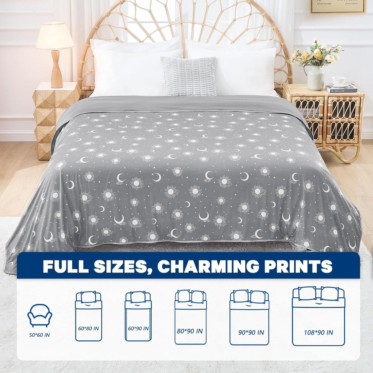 Cooling Blanket Dual-Sided Arc-Chill Fabric Machine Washable