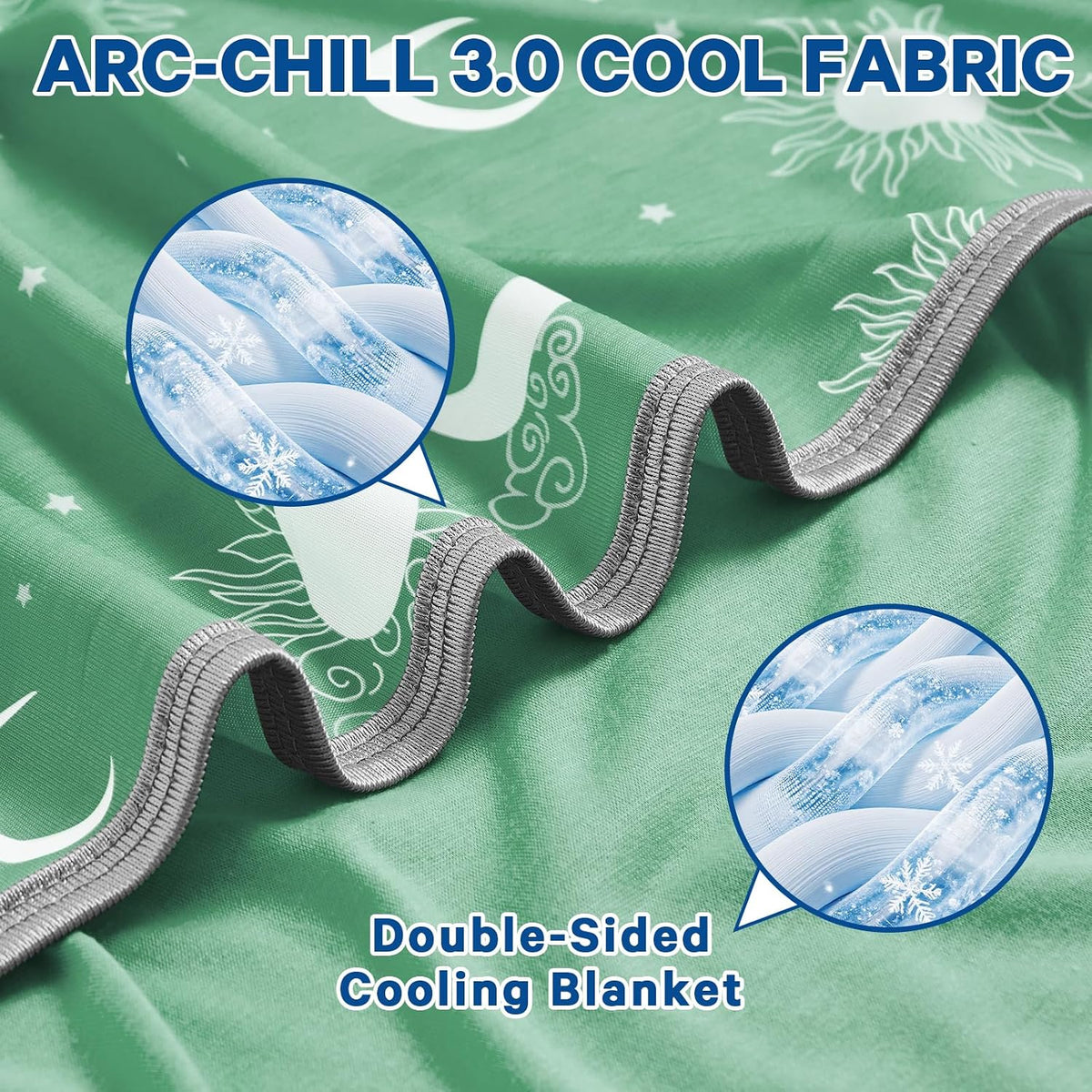 Cooling Blanket Dual-Sided Arc-Chill Fabric Machine Washable