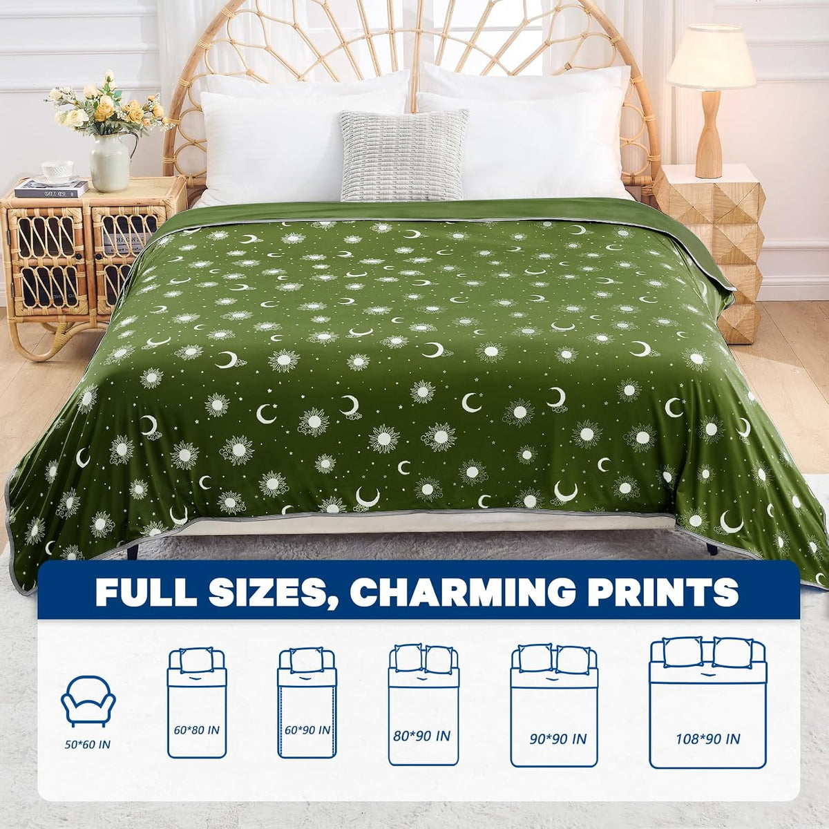 Cooling Blanket Dual-Sided Arc-Chill Fabric Machine Washable