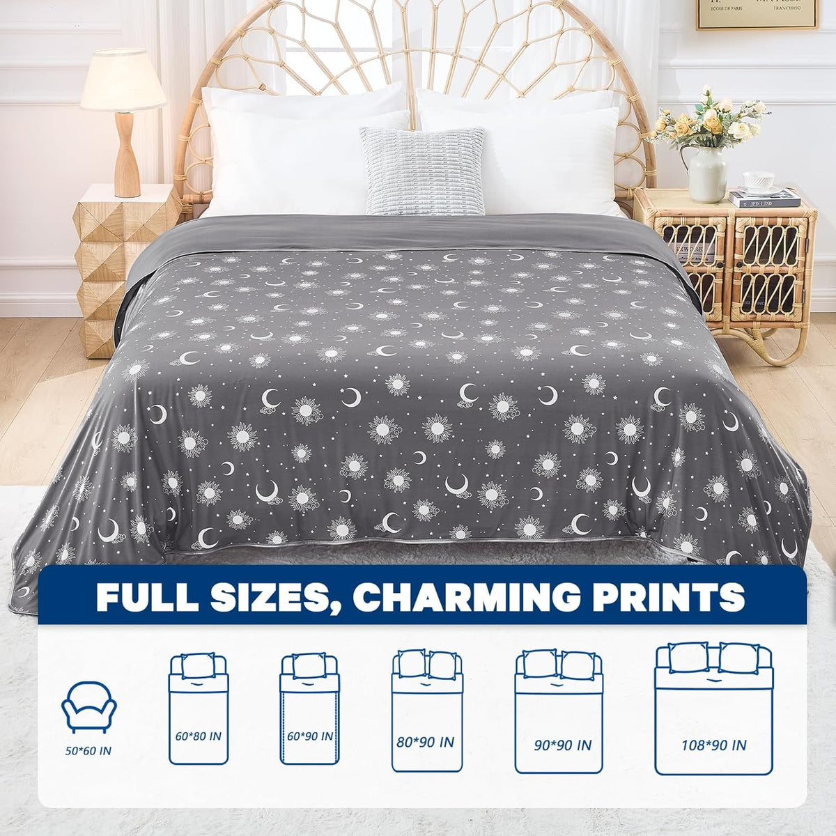 Cooling Blanket Dual-Sided Arc-Chill Fabric Machine Washable