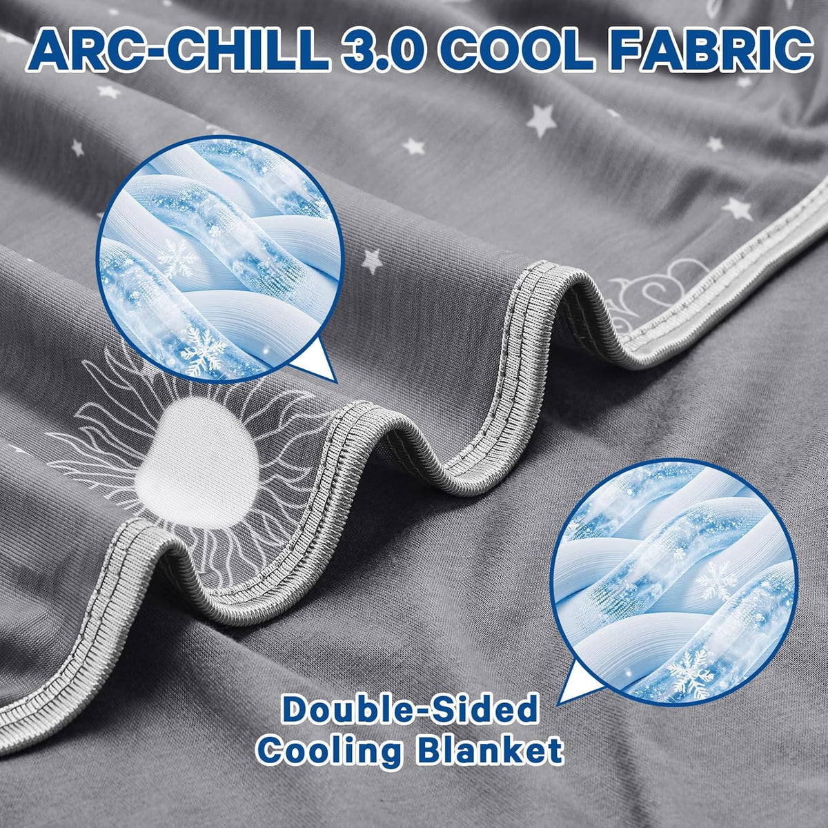 Cooling Blanket Dual-Sided Arc-Chill Fabric Machine Washable