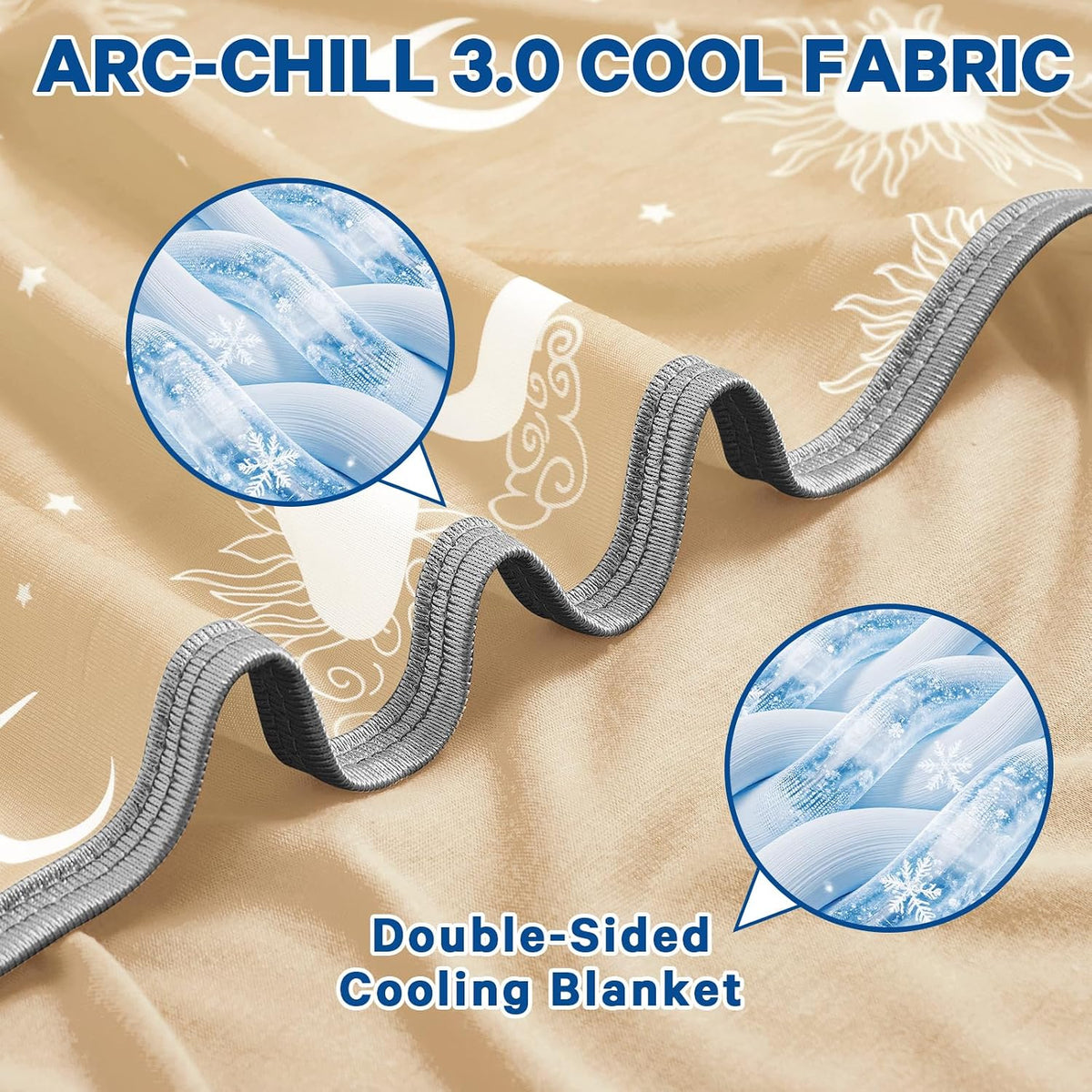 Cooling Blanket Dual-Sided Arc-Chill Fabric Machine Washable