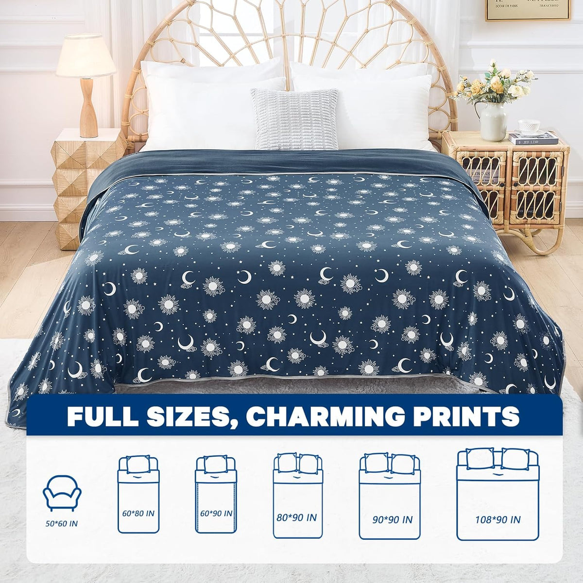 Cooling Blanket Dual-Sided Arc-Chill Fabric Machine Washable