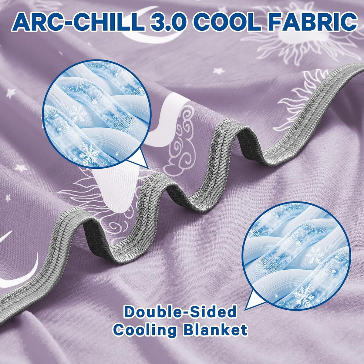 Cooling Blanket Dual-Sided Arc-Chill Fabric Machine Washable