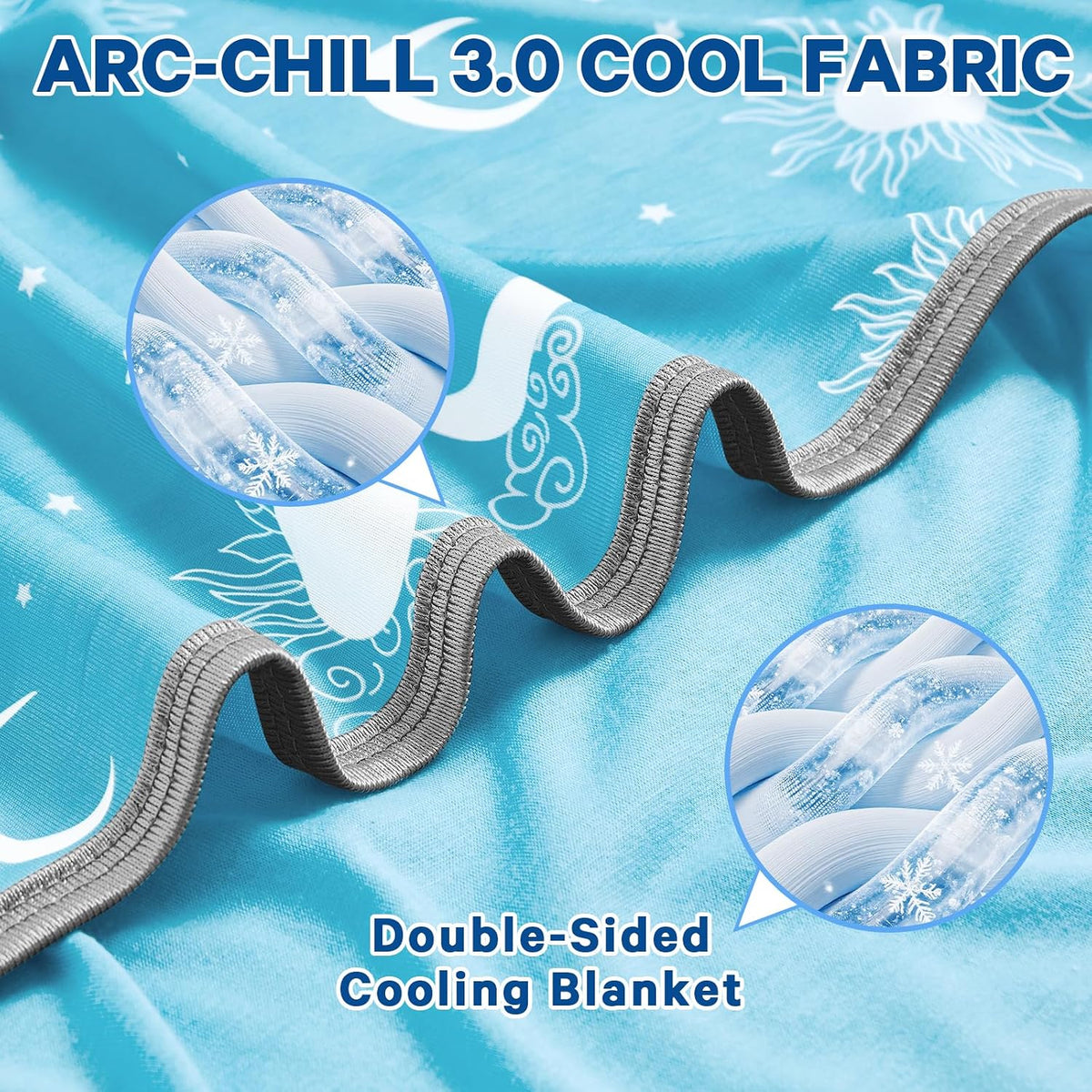 Cooling Blanket Dual-Sided Arc-Chill Fabric Machine Washable