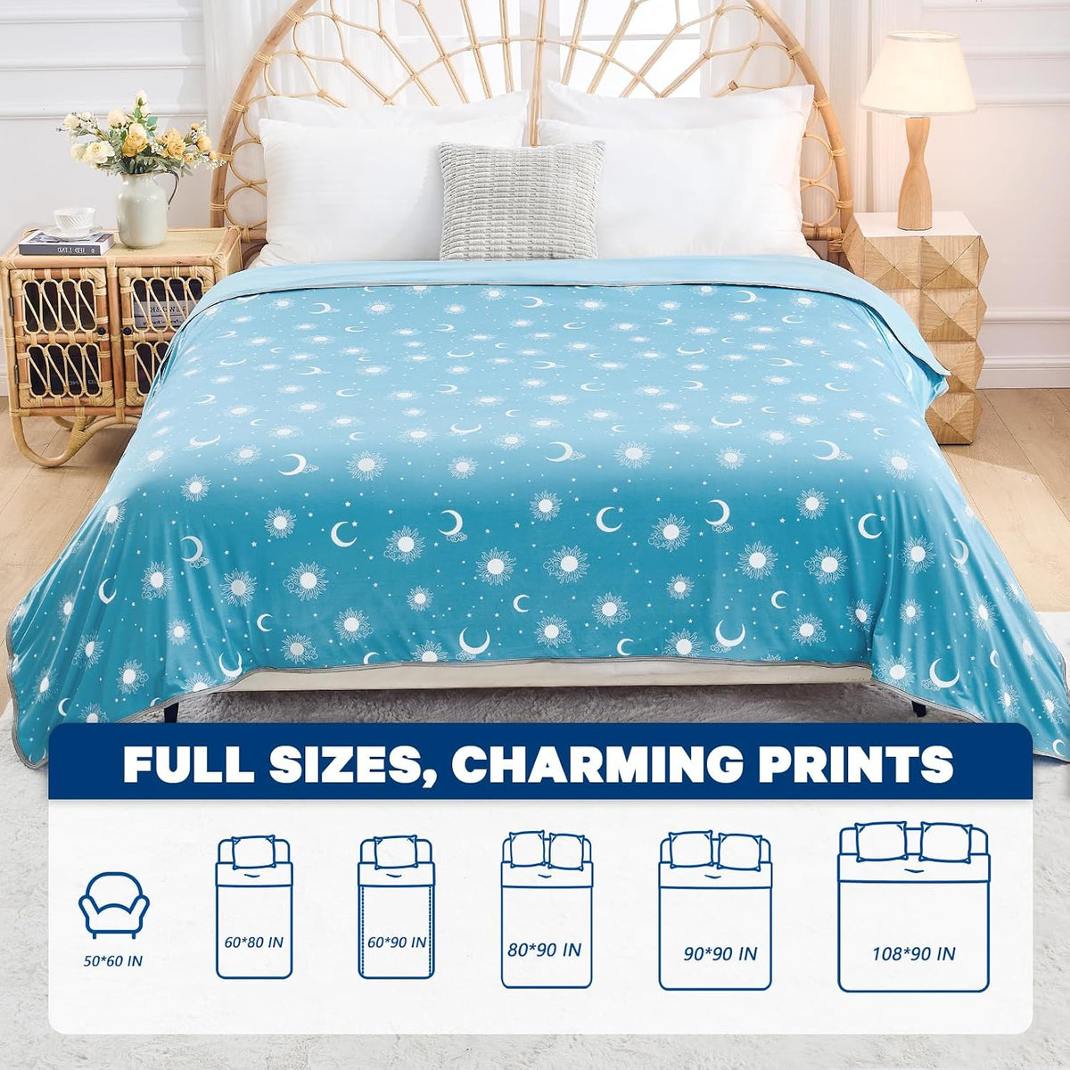 Cooling Blanket Dual-Sided Arc-Chill Fabric Machine Washable