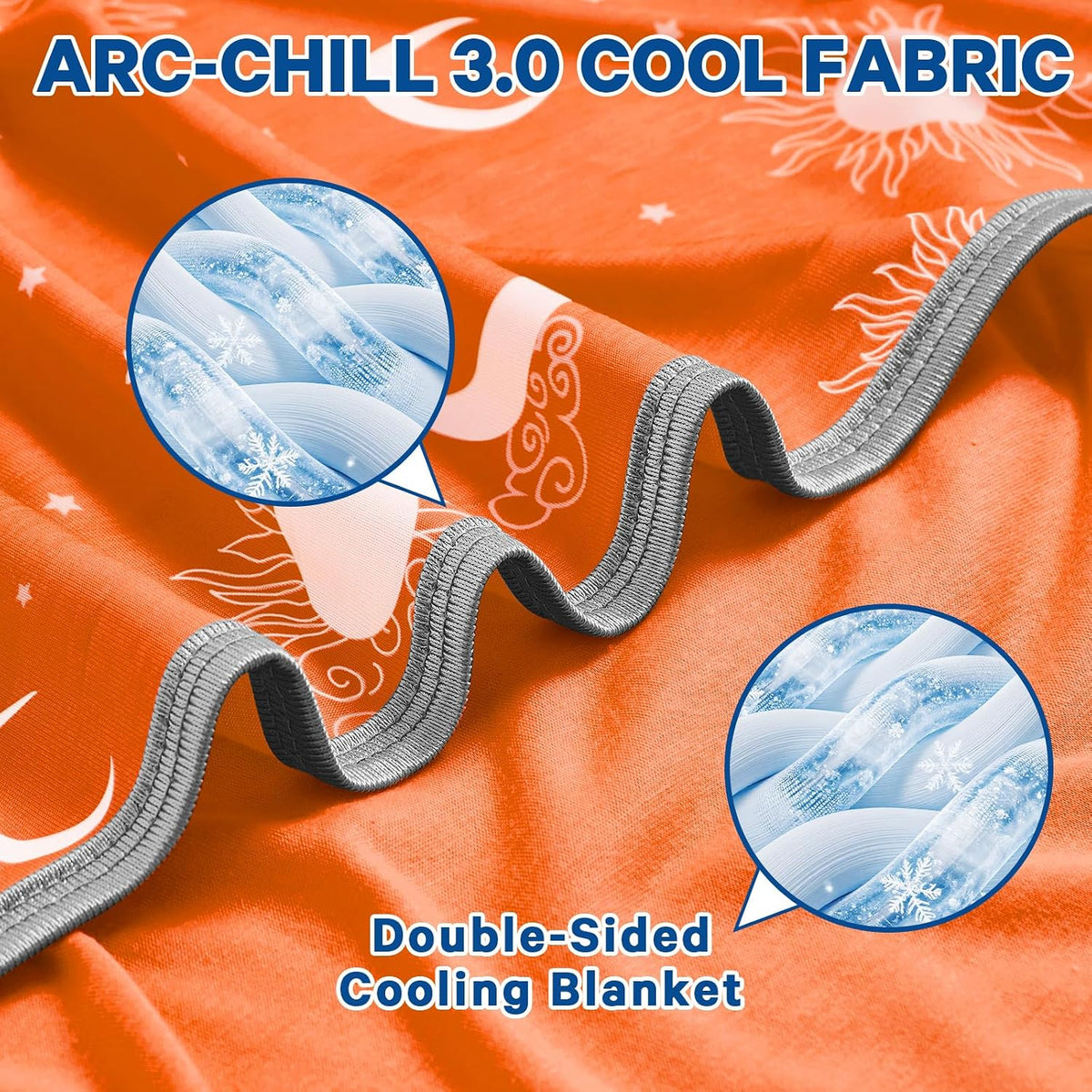 Cooling Blanket Dual-Sided Arc-Chill Fabric Machine Washable